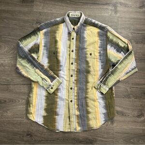 Bugle Boy Vintage Casual Long Sleeve Button Down Shirt Size Large
